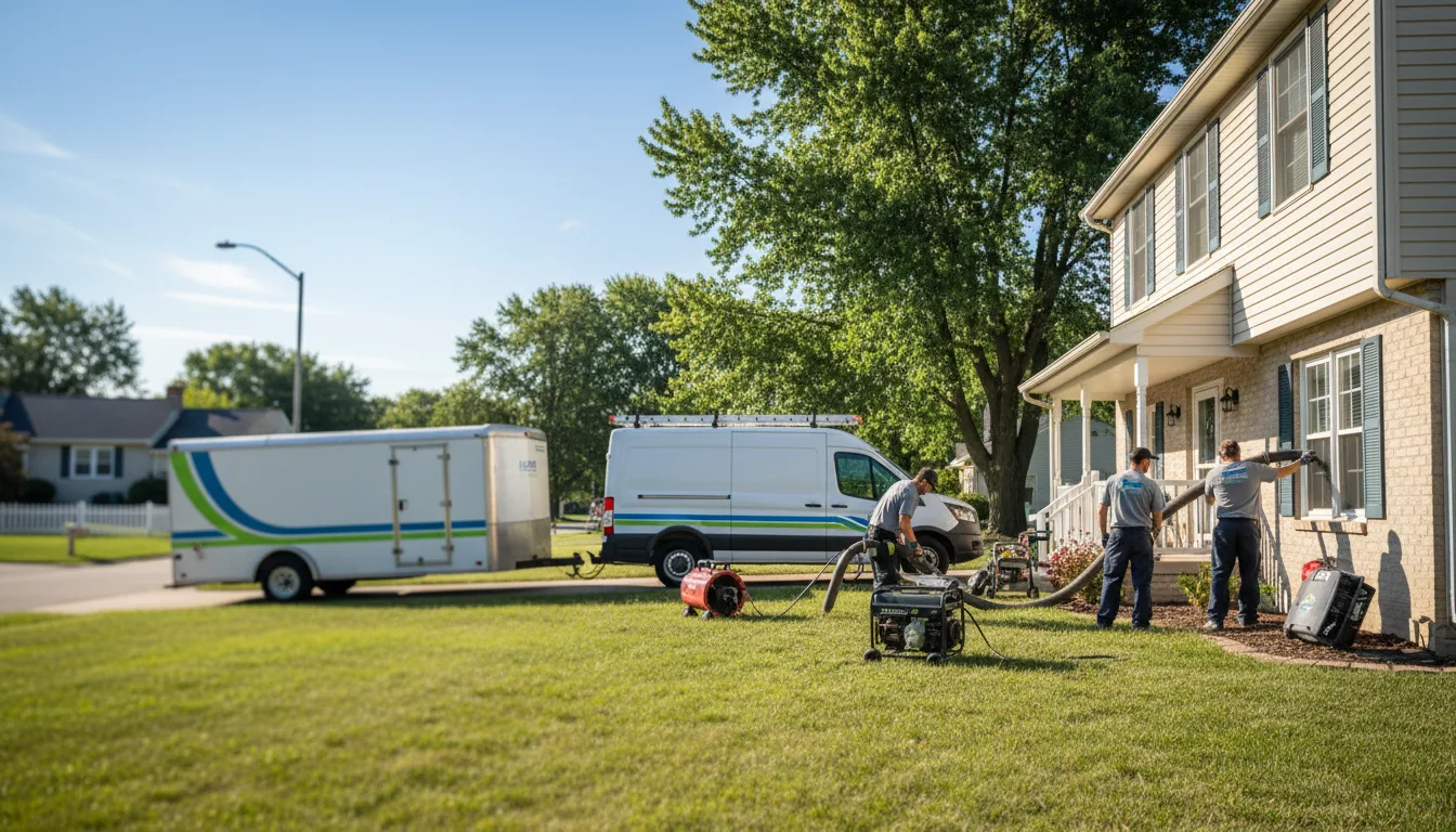 Flooded Basement Restoration And Cleanup With Repair in Lakeview, OH near me